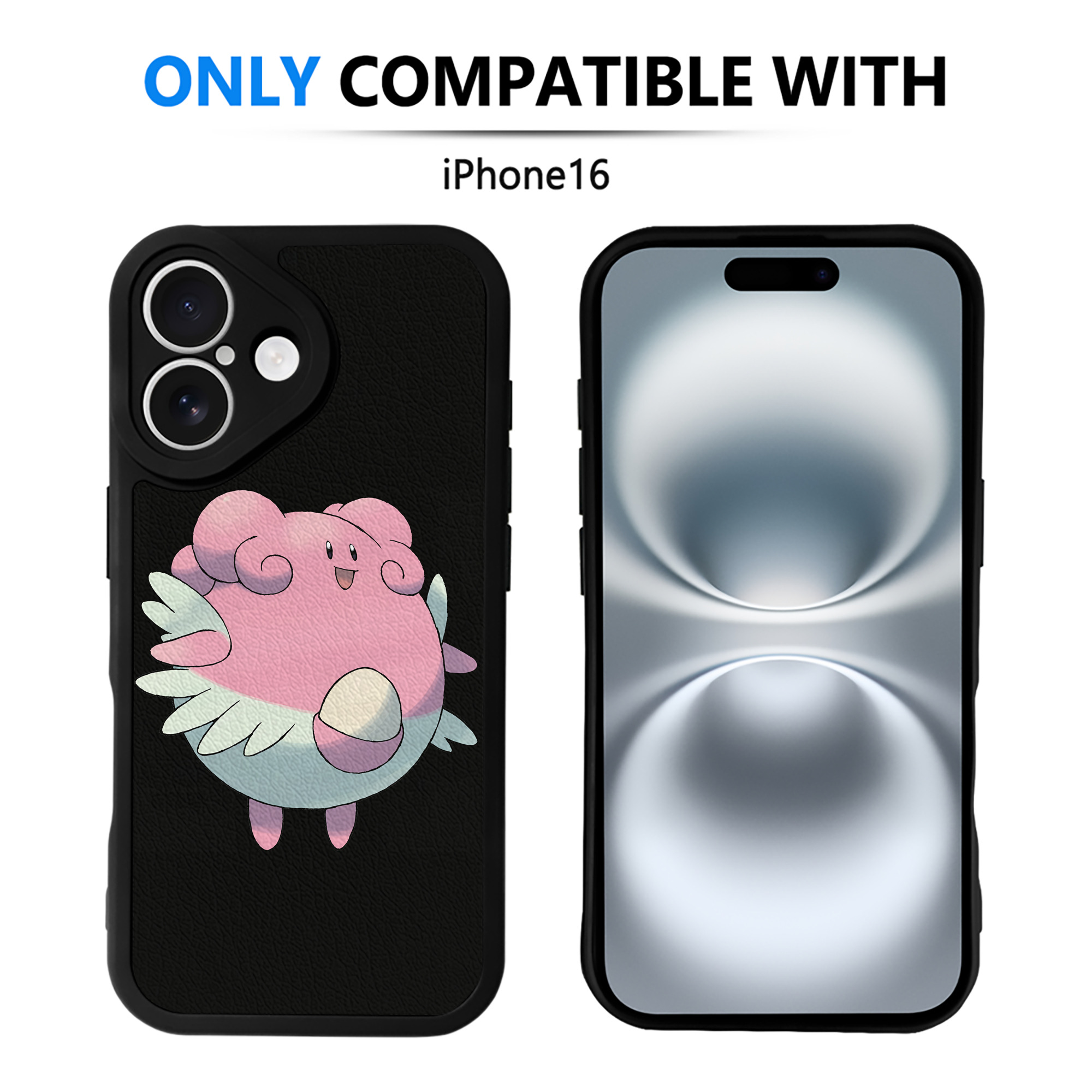 （画像用） ポケットモンスター Pokémon 【iPhone 16シリーズ対応】シリコンスマホケース（レザー調） 材質：シリコン
